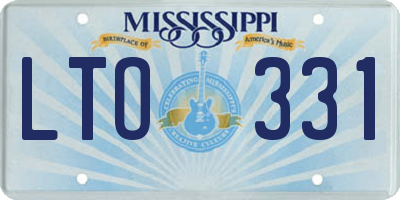 MS license plate LTO331