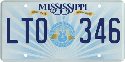 MS license plate LTO346