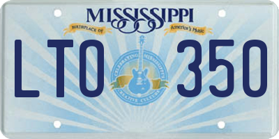MS license plate LTO350