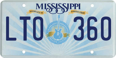 MS license plate LTO360