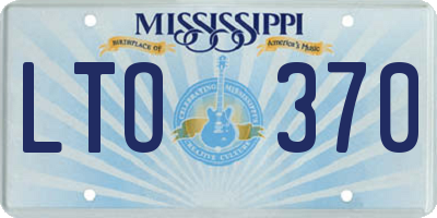 MS license plate LTO370