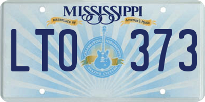 MS license plate LTO373