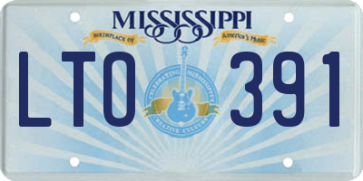 MS license plate LTO391