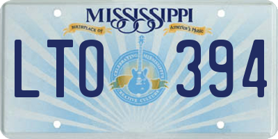 MS license plate LTO394