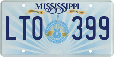 MS license plate LTO399