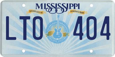 MS license plate LTO404