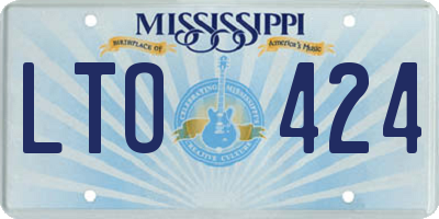 MS license plate LTO424