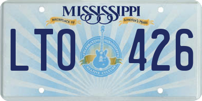 MS license plate LTO426