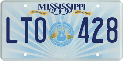 MS license plate LTO428