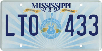 MS license plate LTO433
