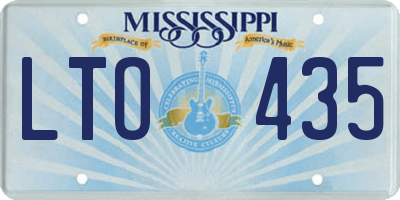 MS license plate LTO435