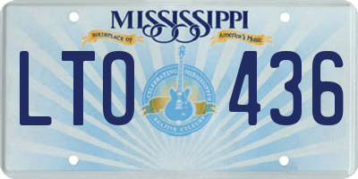 MS license plate LTO436