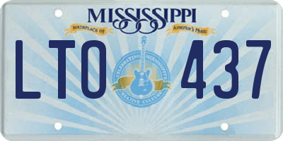 MS license plate LTO437