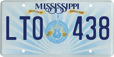 MS license plate LTO438