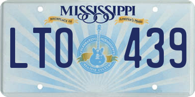 MS license plate LTO439