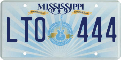MS license plate LTO444
