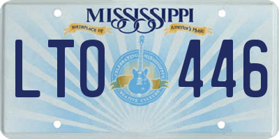 MS license plate LTO446