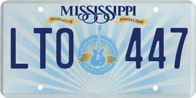 MS license plate LTO447