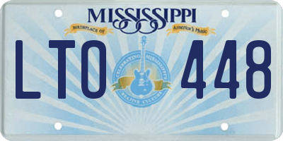 MS license plate LTO448