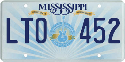 MS license plate LTO452