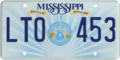 MS license plate LTO453