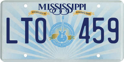 MS license plate LTO459