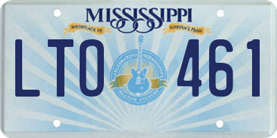 MS license plate LTO461