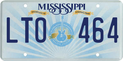 MS license plate LTO464