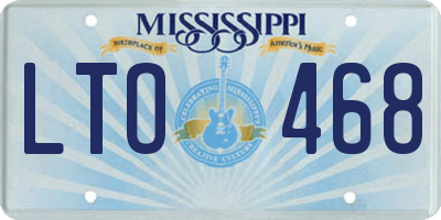 MS license plate LTO468