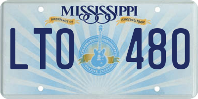 MS license plate LTO480