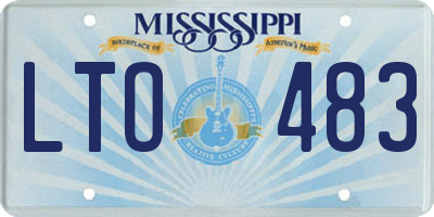 MS license plate LTO483