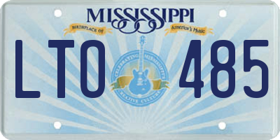 MS license plate LTO485