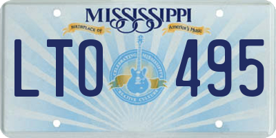 MS license plate LTO495