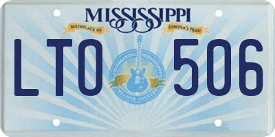 MS license plate LTO506