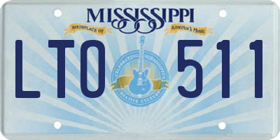 MS license plate LTO511
