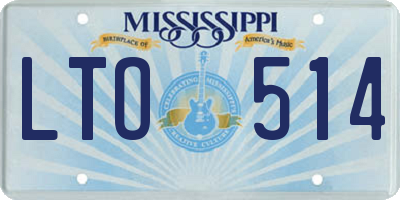 MS license plate LTO514