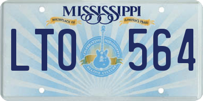 MS license plate LTO564