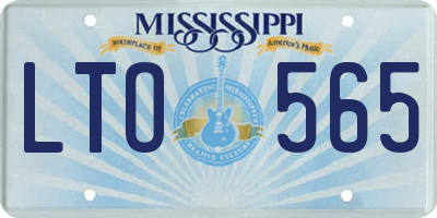 MS license plate LTO565