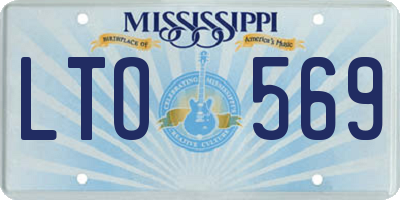 MS license plate LTO569