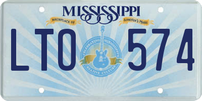 MS license plate LTO574