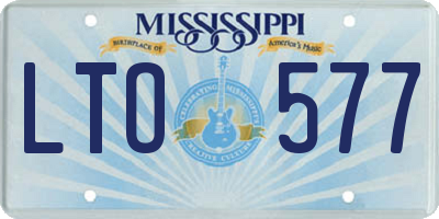 MS license plate LTO577