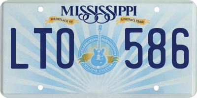 MS license plate LTO586