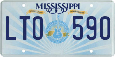 MS license plate LTO590