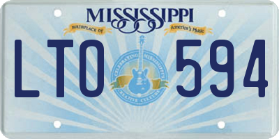 MS license plate LTO594