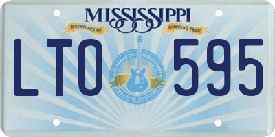 MS license plate LTO595