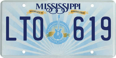 MS license plate LTO619