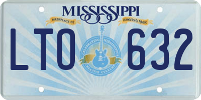 MS license plate LTO632