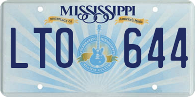 MS license plate LTO644