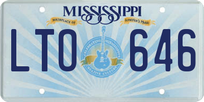 MS license plate LTO646