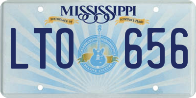 MS license plate LTO656